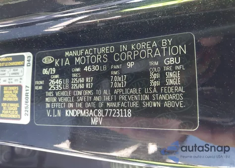 2020 Kia Sportage Lx из США, поврежденный, VIN KNDPM3AC8L7723118